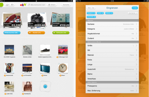 eBay iPad Screenshot