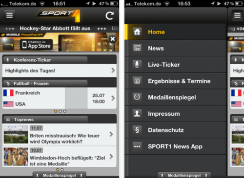 Sport 1 Olympia App