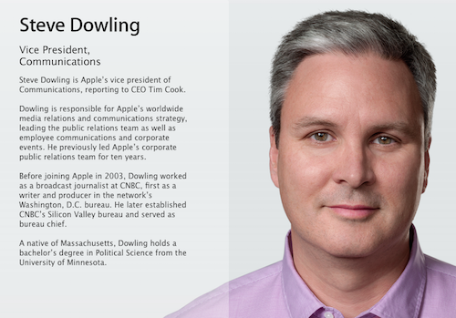 Steve Dowling: PR-Leiter verlässt Apple nach 16 Jahren