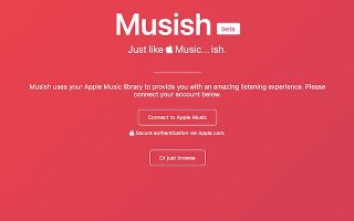 Musish: Neuer cleaner, aber inoffizieller Webplayer für Apple Music