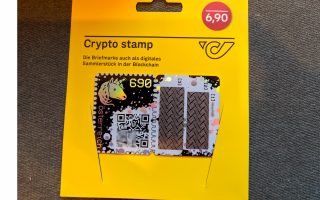 Erste Briefmarke mit Crypto-Wert
