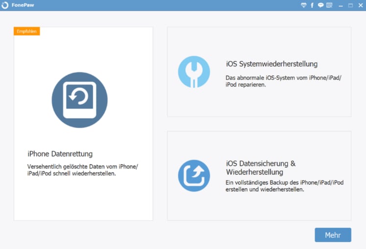 FonePaw Das beste Programm zum Wiederherstellen von