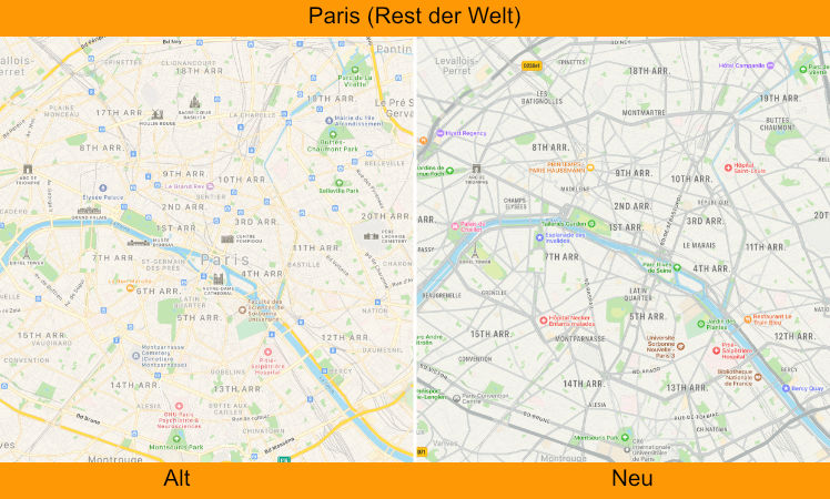 Apple Karten iOS 15 Paris