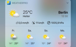 App des Tages: WeatherPro neu mit Widgets