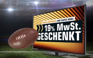 Super Bowl Aktion: Saturn verzichtet auf 19 Prozent Mehrwertsteuer