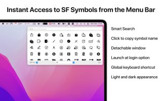 SF Menu Bar zeigt SF-Symbole in der Systemleiste