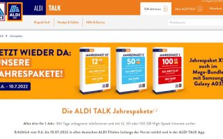 Aldi Talk: Jahrespakete bald wieder verfügbar