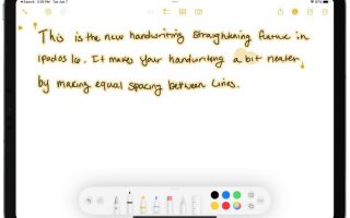 Neu in iPadOS 16: Handschrift-Begradigung für schöneres Schreiben mit Pencil