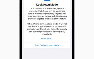 i-mal-1: Blockierungsmodus in iOS 16 aktivieren