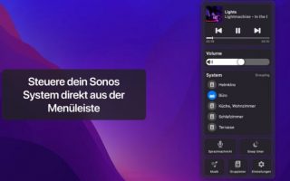 App des Tages: Menu Bar Controller for Sonos