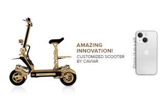 Caviar bietet vergoldeten E-Scooter an