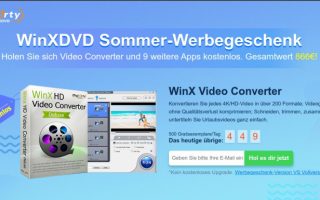 WinX Video Converter aktuell kostenlos erhältlich