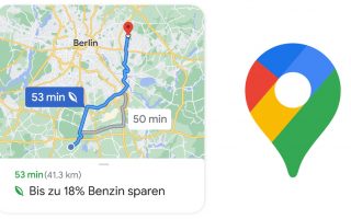 Google Maps zeigt kraftstoffsparende Routen an