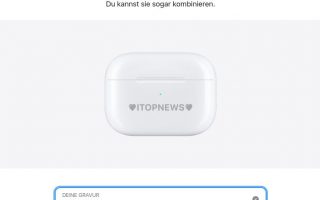 AirPods Pro: Gravierung wird in iOS angezeigt