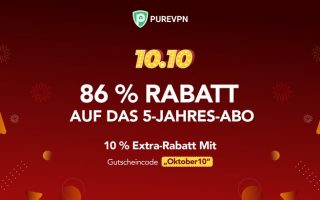 PureVPN: 5 Jahres-Tarif kostet für kurze Zeit nur 80 Euro