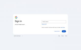 So sieht die neue Google Login Seite aus