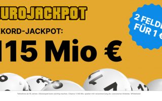 115 Millionen im heutigen Eurojackpot – 2 Felder für 1 Euro