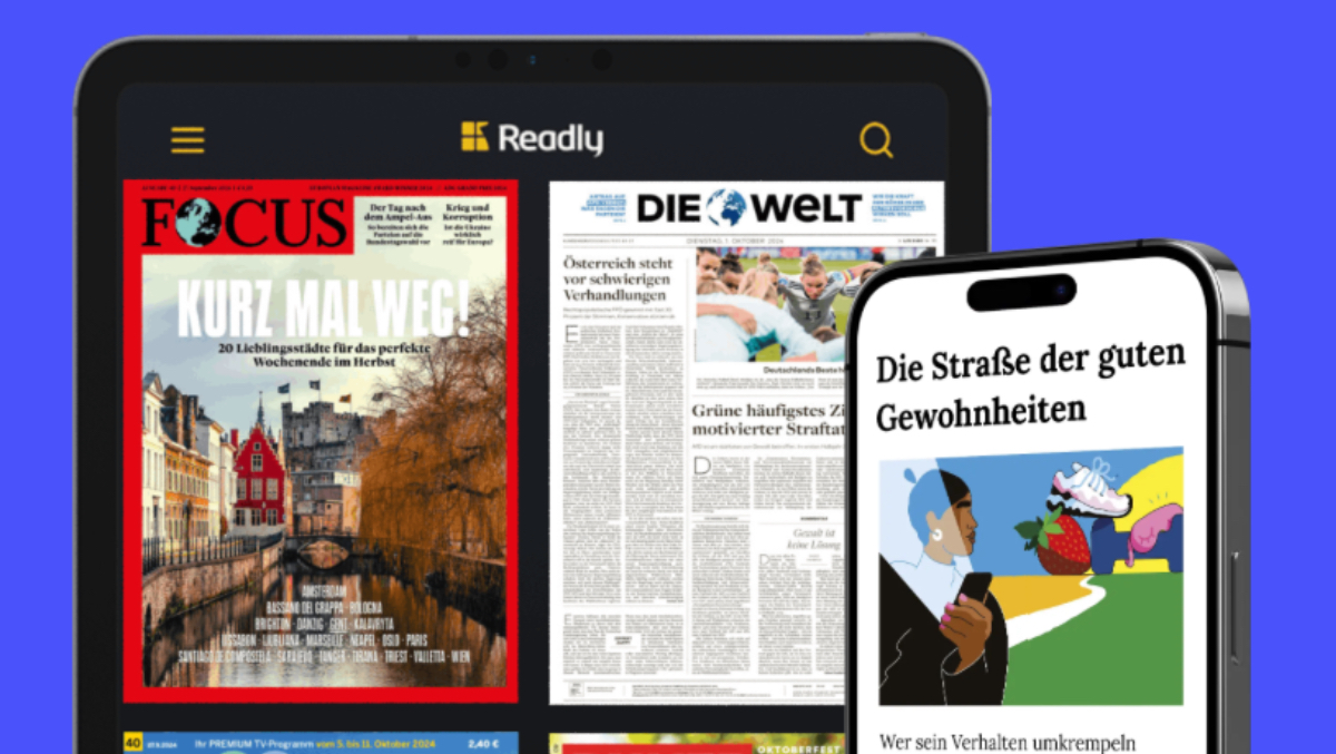 Readly: Lese-Flatrate 1 Monat kostenlos