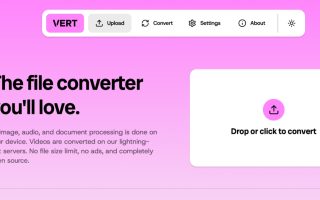 VERT.sh: Freier Dateikonverter ohne Werbung und Wartezeit