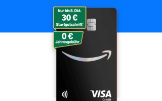 Amazon-Kreditkarte: Kurze Zeit 40 Euro Startguthaben