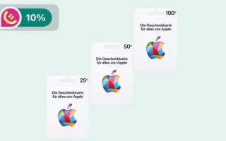 Apple Geschenkkarte: Bis zu 10 Euro Bonus extra