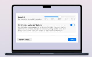 Neu in macOS 26.4 Beta 1: Akku-Ladelimit für den Mac