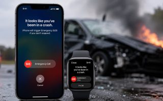 Autounfall, Feuer – Apples Unfallerkennung rettet Frau