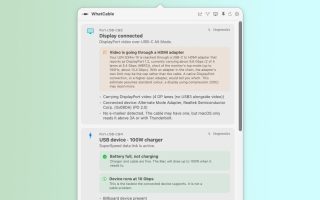 WhatCable für macOS: Kabelspezifikationen per App identifizieren