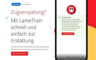LameTrain hilft Euch bei Verspätungen von Zug und Bahn