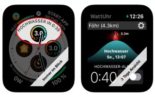 Für die Apple Watch: WattUhr liefert Gezeiten-Kalender