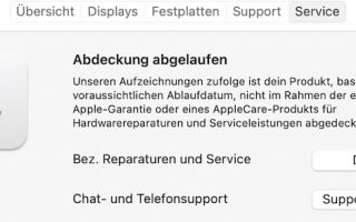 macOS 11.3: Garantie-Status jetzt im System abrufbar